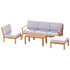 Gardeon 6pcs Outdoor Sofa Set 5-Seater Wooden Lounge Setting Garden Table Chairs-Furniture > Outdoor-PEROZ Accessories