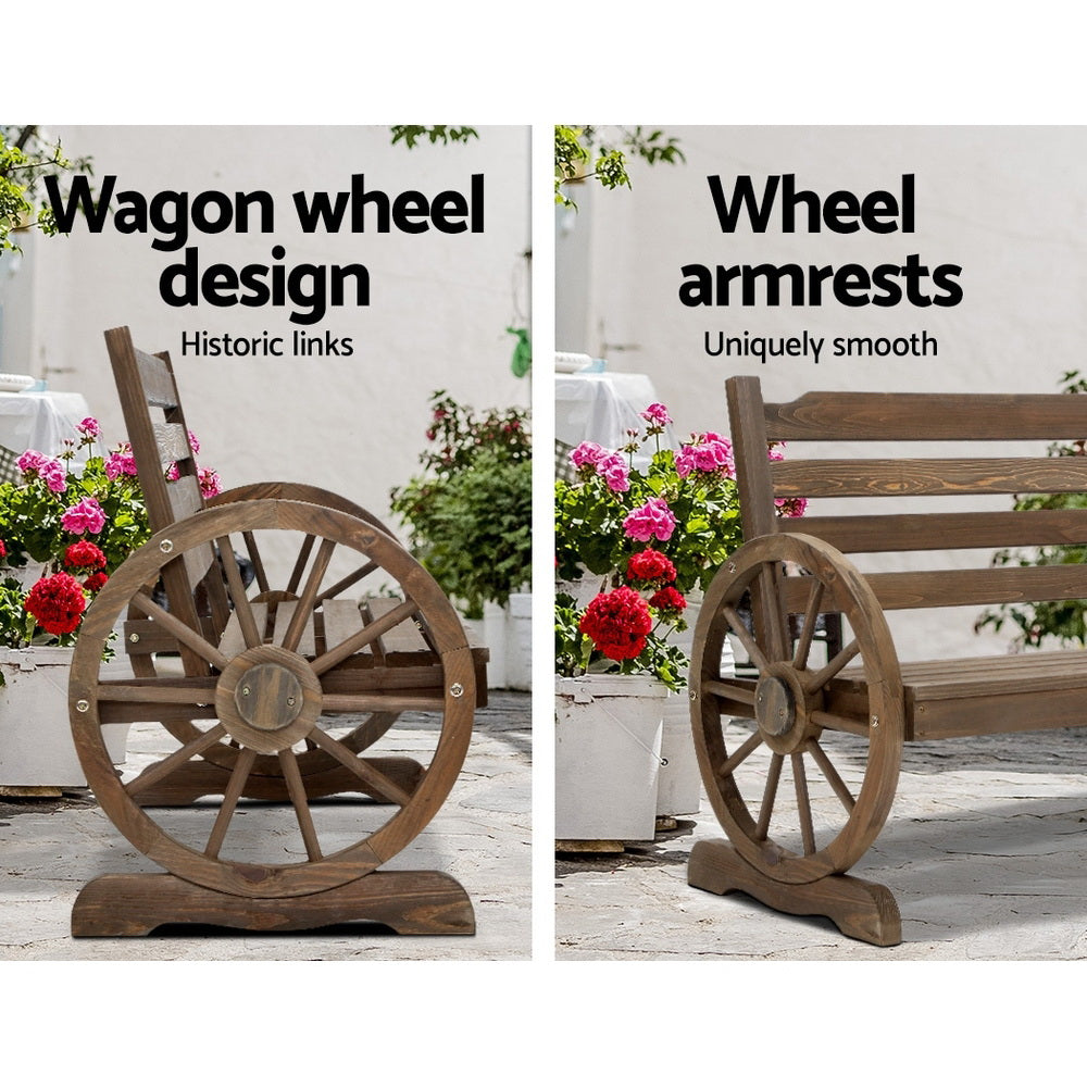 Gardeon Park Bench Wooden Wagon Chair Outdoor Garden Backyard Lounge Furniture-Furniture > Outdoor-PEROZ Accessories