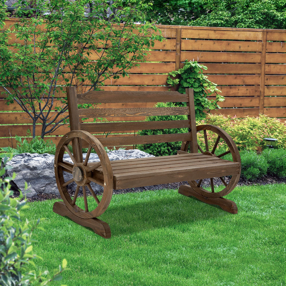 Gardeon Park Bench Wooden Wagon Chair Outdoor Garden Backyard Lounge Furniture-Furniture > Outdoor-PEROZ Accessories