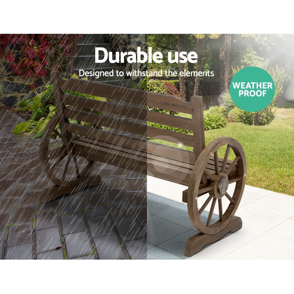 Gardeon Park Bench Wooden Wagon Chair Outdoor Garden Backyard Lounge Furniture-Furniture > Outdoor-PEROZ Accessories