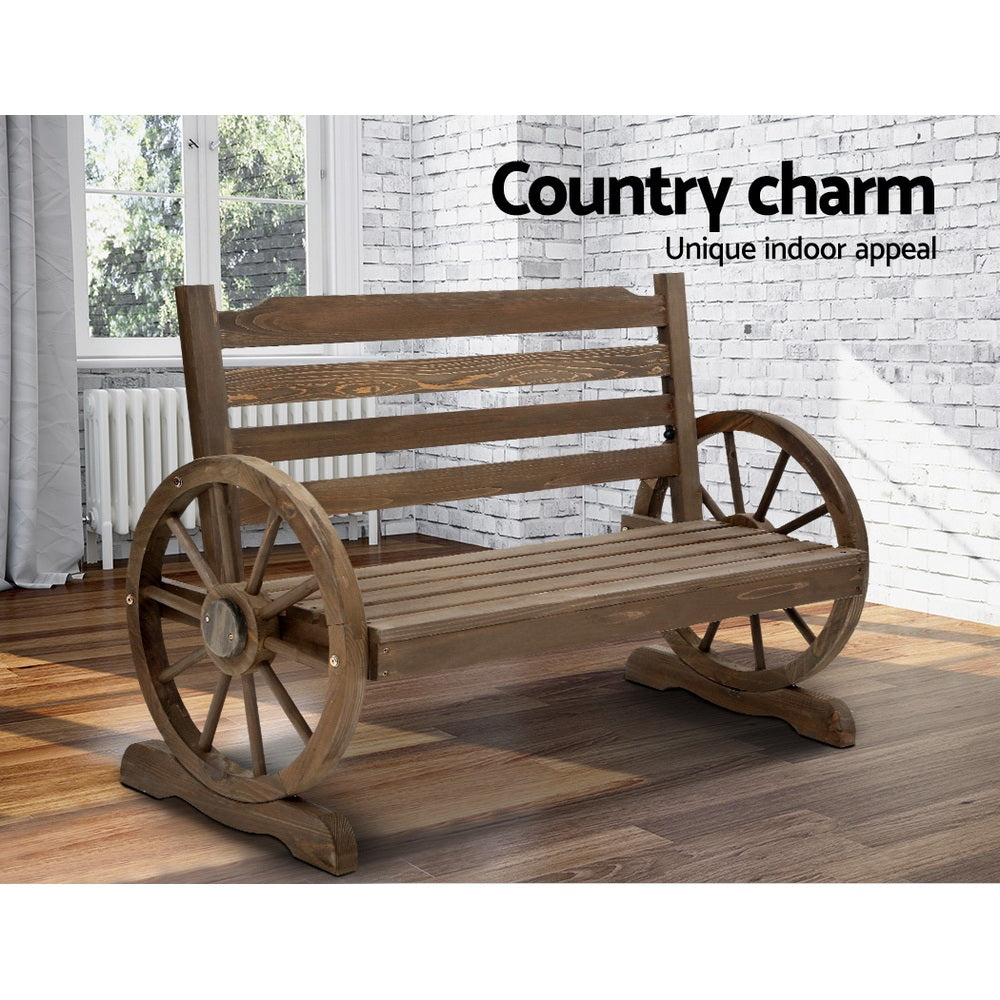 Gardeon Park Bench Wooden Wagon Chair Outdoor Garden Backyard Lounge Furniture-Furniture > Outdoor-PEROZ Accessories