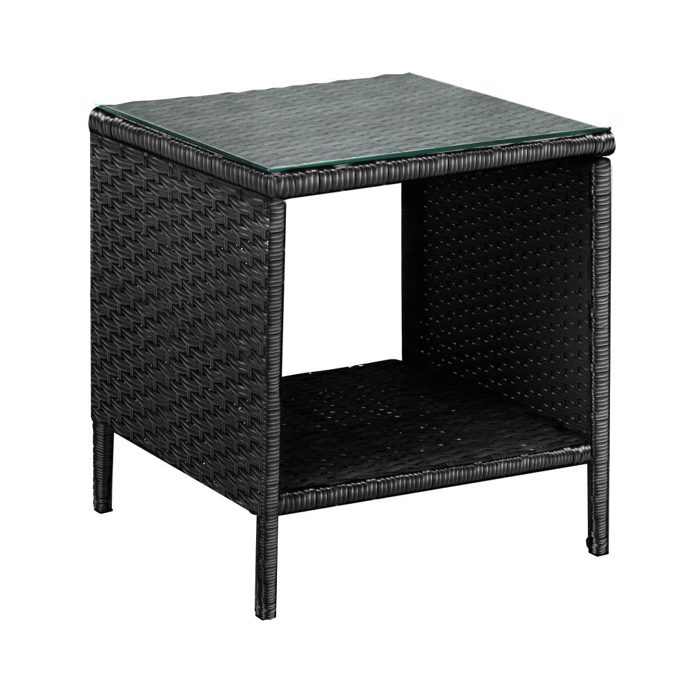 Livsip Garden Table Rattan Cafe Table Outdoor Garden Furniture Side Table-Outdoor Recliner-PEROZ Accessories
