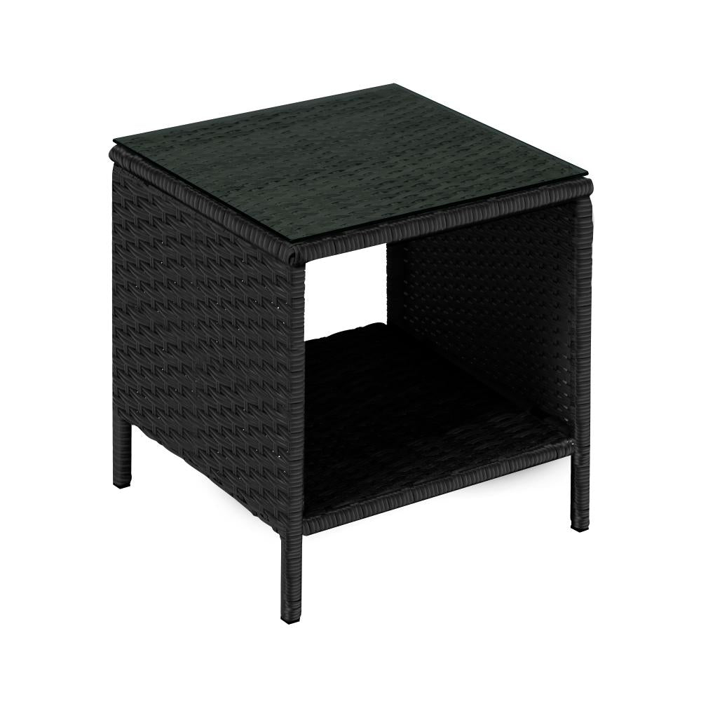 Livsip Garden Table Rattan Cafe Table Outdoor Garden Furniture Side Table-Outdoor Recliner-PEROZ Accessories