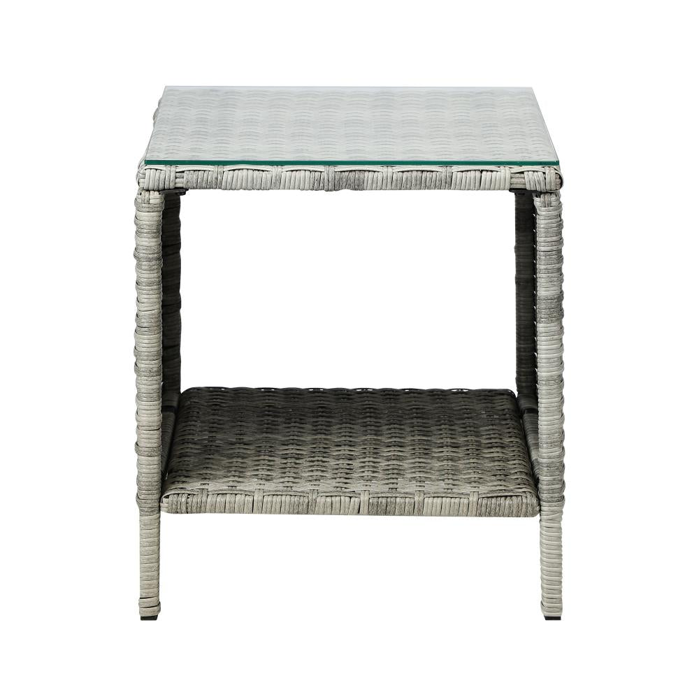 Livsip Rattan Side Table Outdoor Furniture Coffee Patio Desk Indoor Garden Decor-Outdoor Recliner-PEROZ Accessories