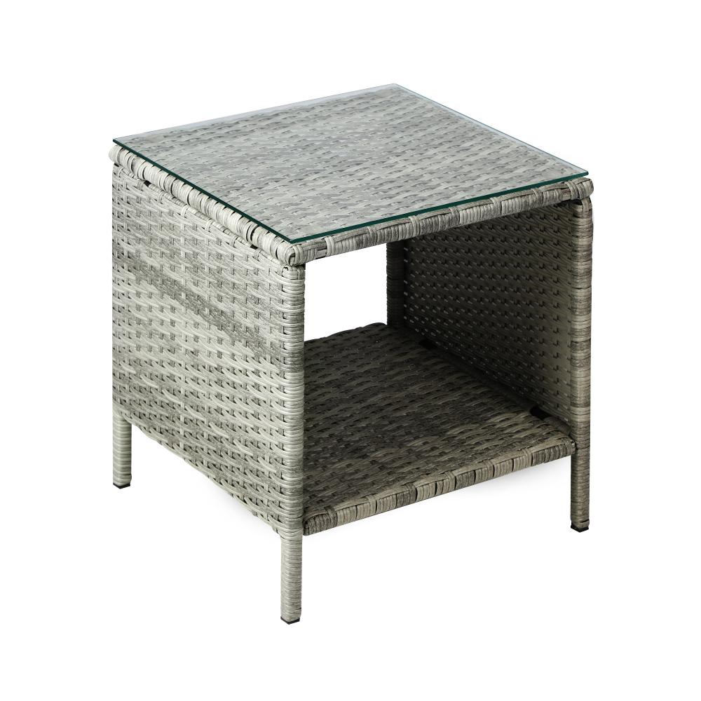Livsip Rattan Side Table Outdoor Furniture Coffee Patio Desk Indoor Garden Decor-Outdoor Recliner-PEROZ Accessories
