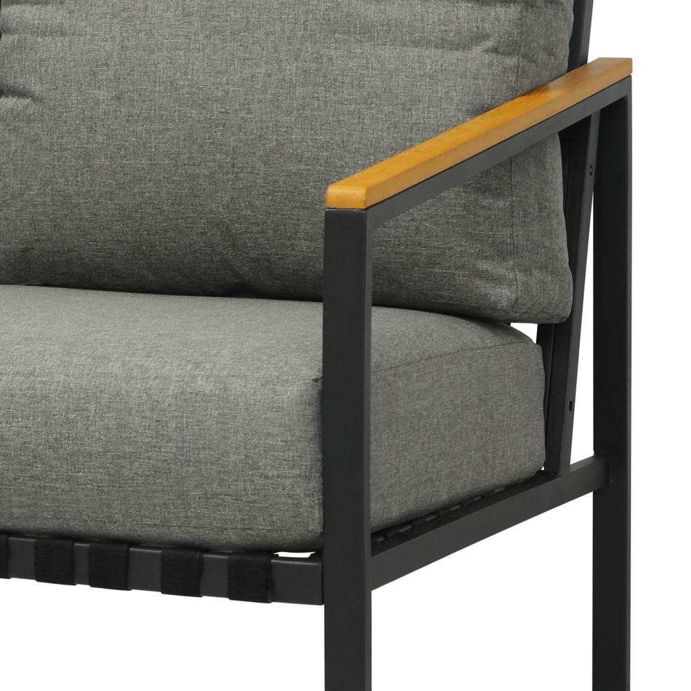 Livsip Outdoor Furniture with Cushion, Patio Table and Chair Setting Black-Outdoor Patio Set-PEROZ Accessories