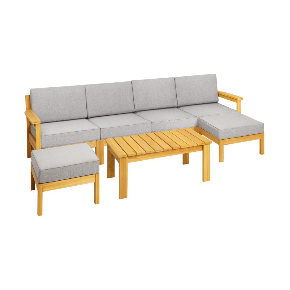 Livsip Outdoor Furniture Sofa Set Garden Lounge Patio Furniture Setting 7 Piece |PEROZ Australia