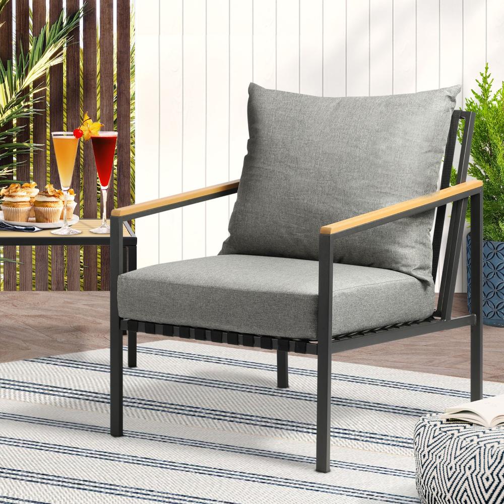 Livsip Outdoor Lounge Chairs Patio Furniture Chairs Garden Sofa with Cushions-Outdoor Patio Set-PEROZ Accessories