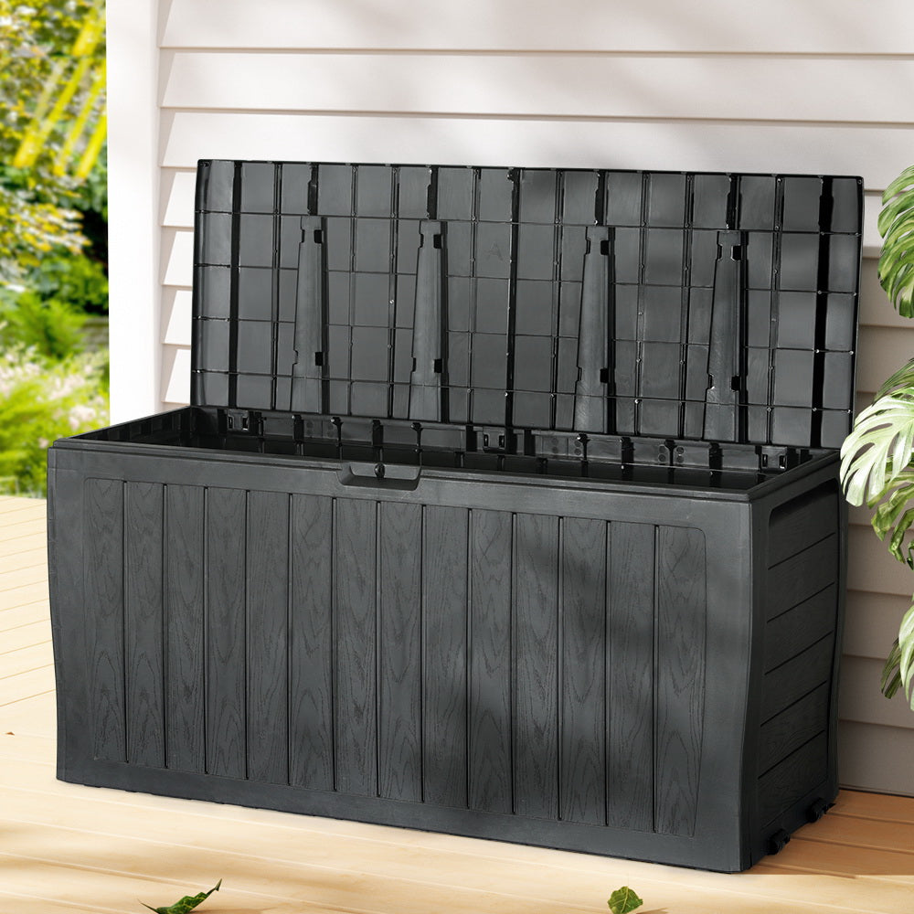 Gardeon Outdoor Storage Box 220L Lockable Garden Deck Toy Shed Tool Organiser-Home &amp; Garden &gt; Storage-PEROZ Accessories