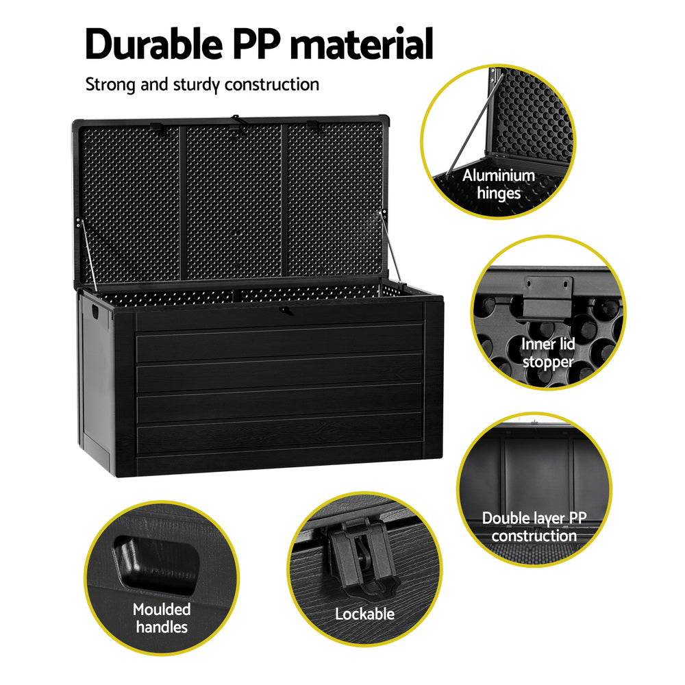Gardeon Outdoor Storage Box 680L Sheds Container Indoor Garden Bench Tool Chest-Home & Garden > Storage-PEROZ Accessories
