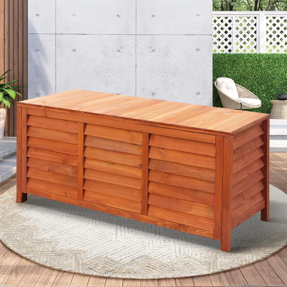 Livsip Outdoor Storage Box Garden Bench Wooden Chest Toy Tool Chair Furniture-Outdoor Storage Box-PEROZ Accessories