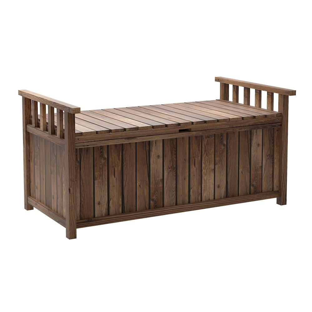 Livsip Outdoor Storage Box Wooden Garden Bench Chest Toy Tool Sheds Furniture-Outdoor Bench-PEROZ Accessories
