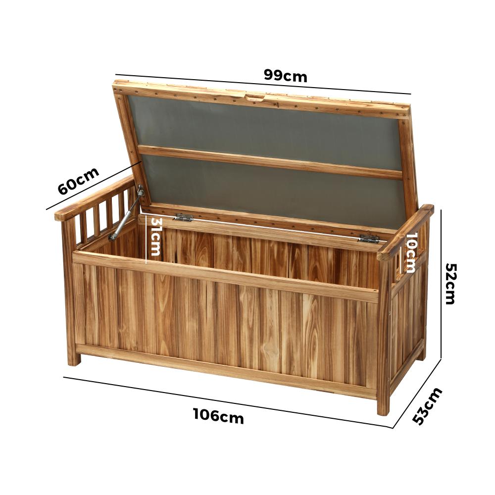 Livsip Outdoor Storage Box Garden Bench Tools Toy Chest Furniture Container Shed-Outdoor Bench-PEROZ Accessories