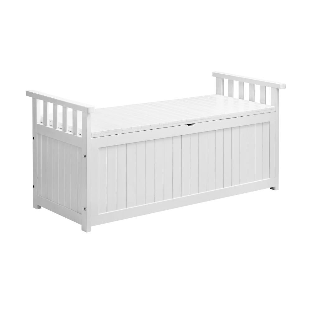 Livsip Outdoor Storage Box Garden Bench Wooden Cabinet Container Chest Toy Tool-Wooden Storage Bench-PEROZ Accessories