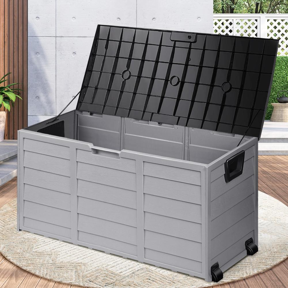 Livsip Outdoor Storage Box 290L Cabinet Container Garden Shed Deck Tool Lockable-Outdoor Storage Box-PEROZ Accessories
