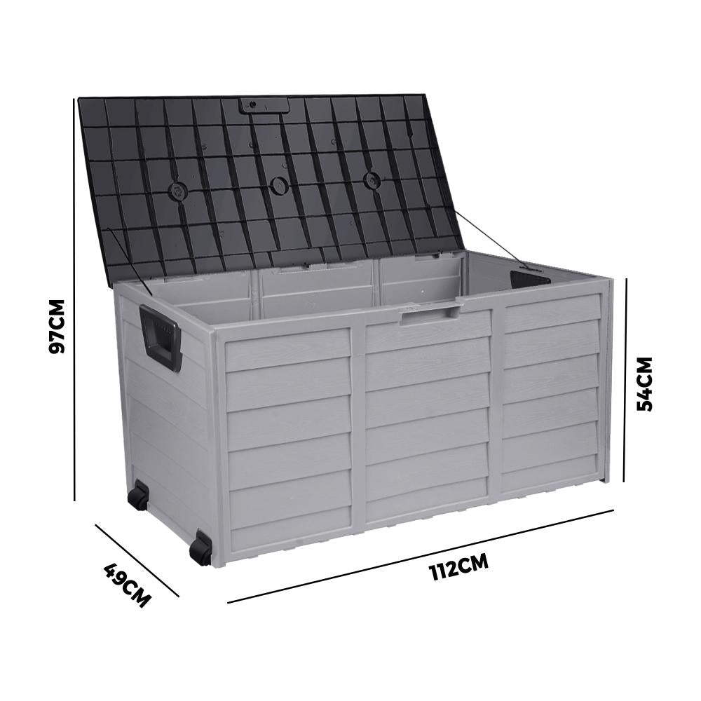 Livsip Outdoor Storage Box 290L Cabinet Container Garden Shed Deck Tool Lockable-Outdoor Storage Box-PEROZ Accessories