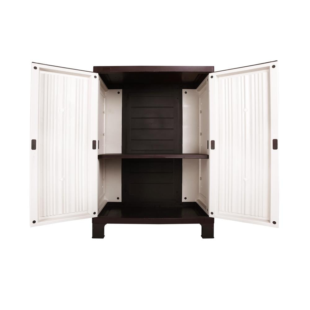 Livsip Garden Shed Outdoor Storage Cabinet with Adjustable Shelf and Lockable Door Beige-Outdoor Storage Cabinet-PEROZ Accessories