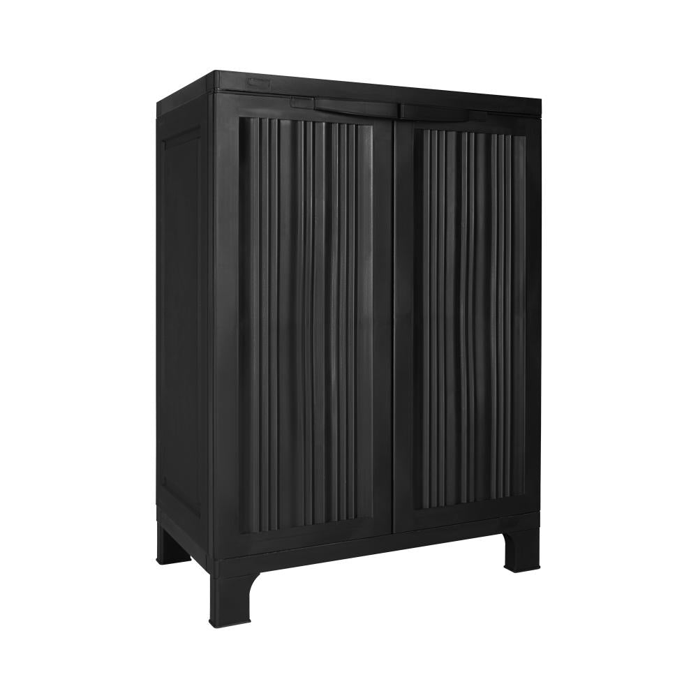 Livsip Outdoor Storage Cabinet Box Garden Garage Cupboard Adjustable Lockable Black-Outdoor Storage Cabinet-PEROZ Accessories