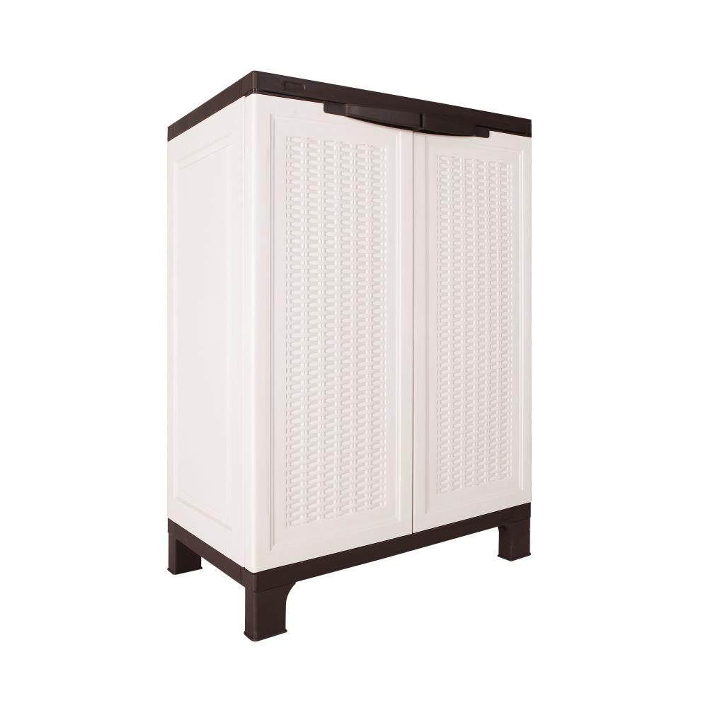 Livsip Outdoor Storage Cabinet Box Garden Garage Cupboard Adjustable Lockable Beige-Outdoor Storage Cabinet-PEROZ Accessories