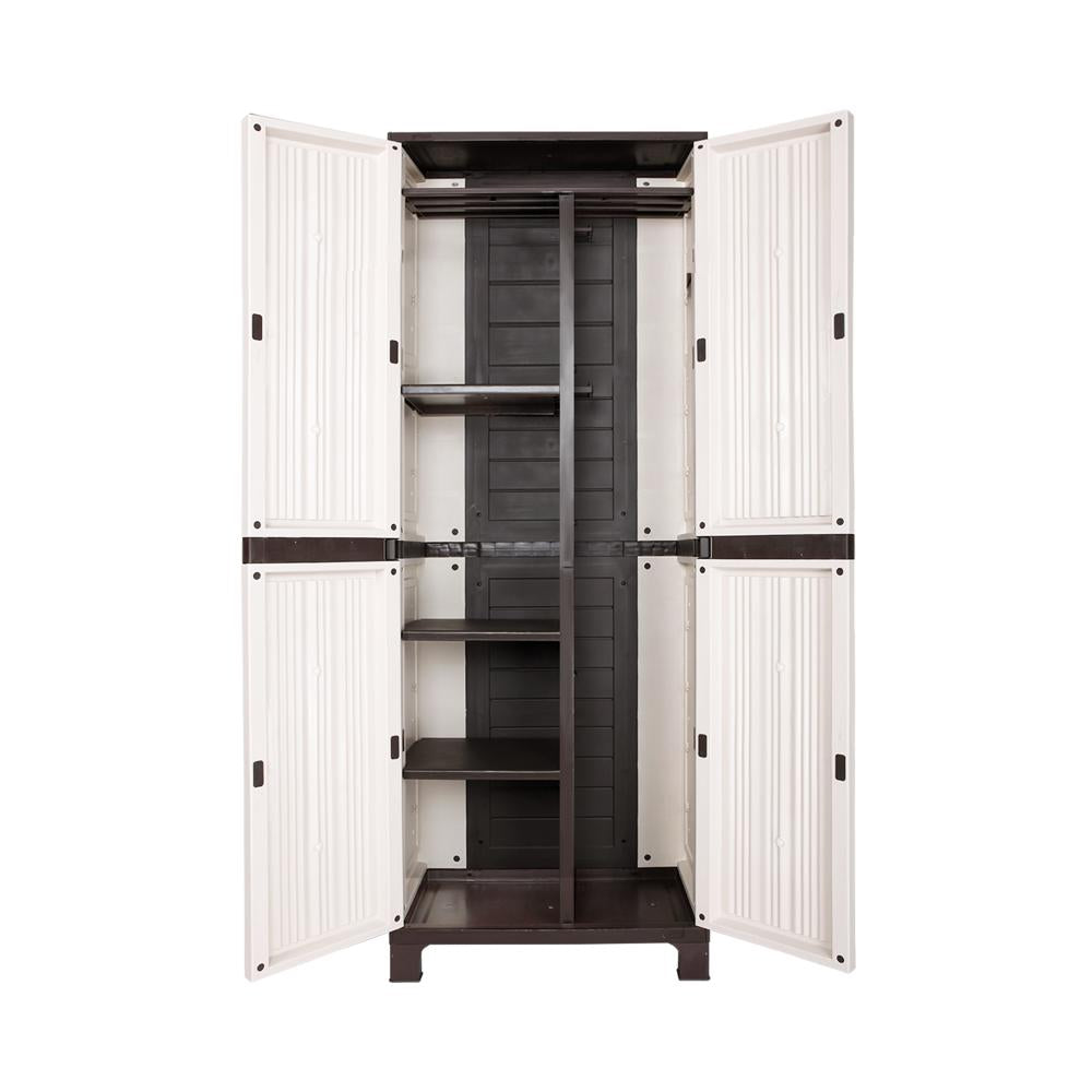 Livsip Outdoor Storage Cabinet Box Garage Garden Cupboard Adjustable Lockable-Outdoor Storage Cabinet-PEROZ Accessories