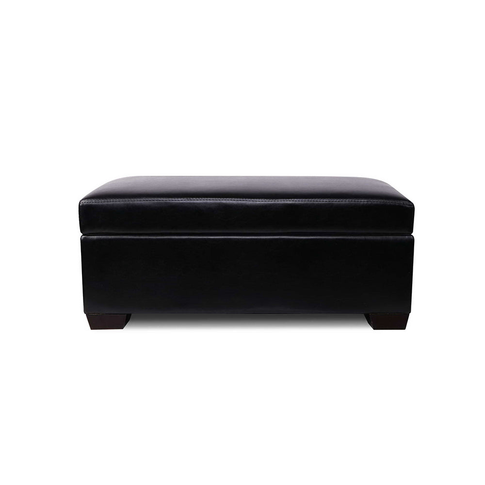 Artiss Faux PU Leather Storage Ottoman - Black-Furniture > Bedroom - Peroz Australia - Image - 3