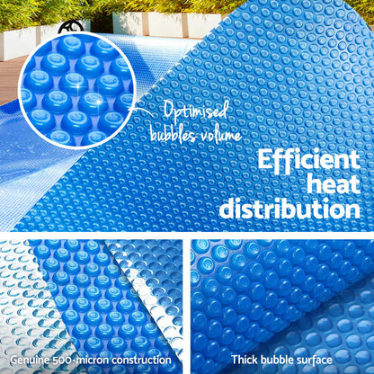 Aquabuddy Pool Cover 500 Micron 8x4.2m Swimming Pool Solar Blanket Blue-Pool Covers-PEROZ Accessories