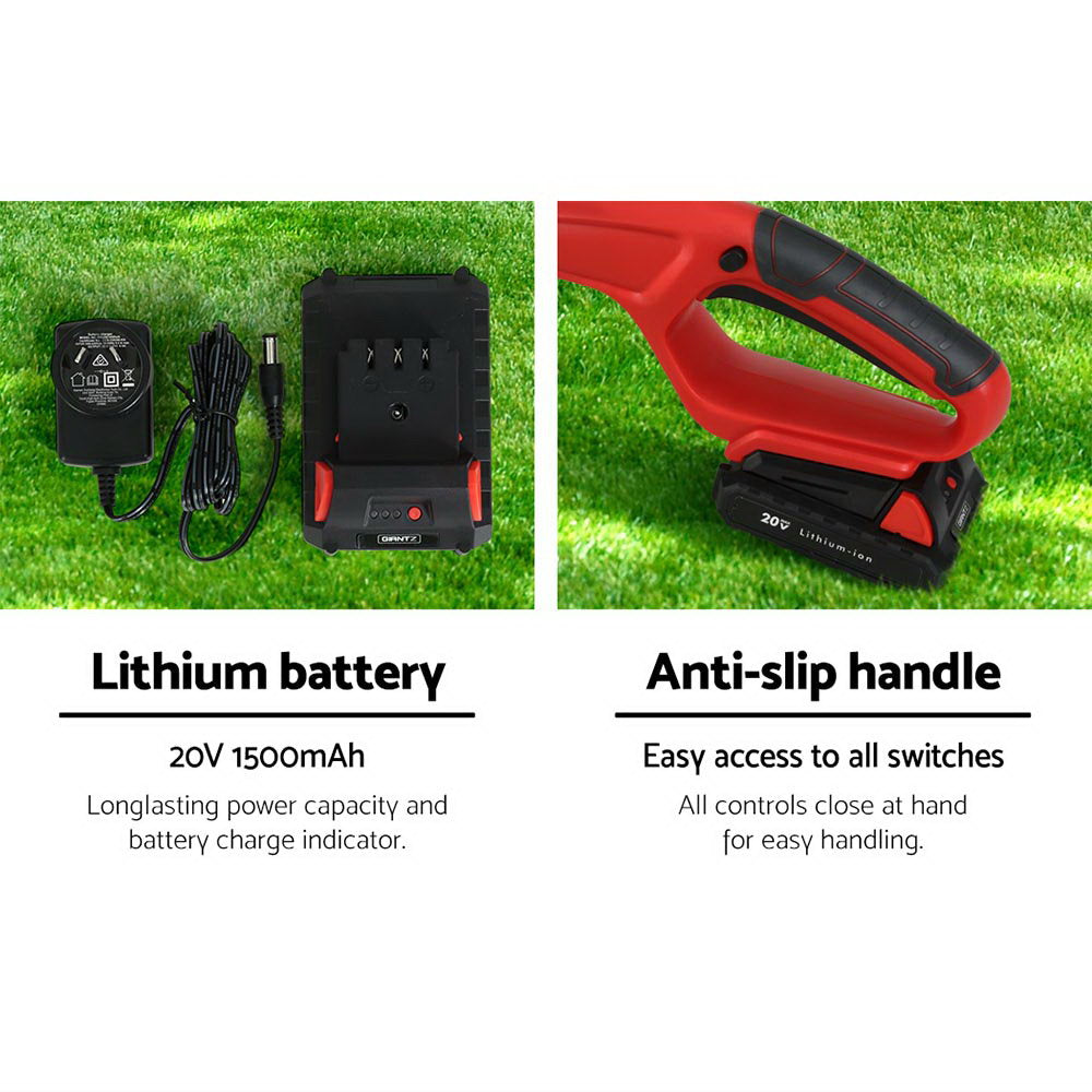 Giantz Cordless Pole Chainsaw Hedge Trimmer Saw 20V Electric Lithium Battery-Tools > Industrial Tools-PEROZ Accessories