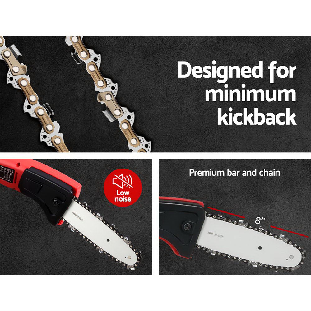 Giantz Cordless Pole Chainsaw Hedge Trimmer Saw 20V Electric Lithium Battery-Tools > Industrial Tools-PEROZ Accessories