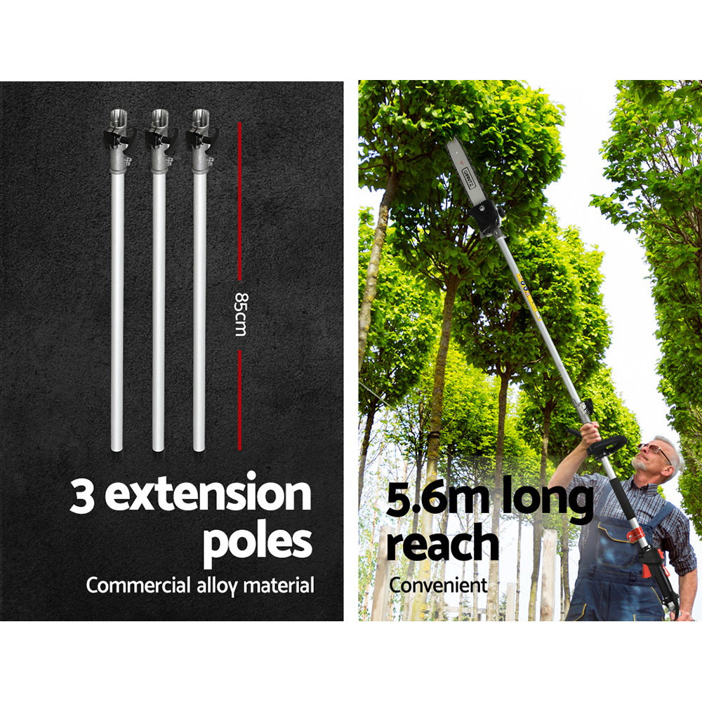 Giantz 65CC Pole Chainsaw Petrol Saw Chain Tree Pruner Extended Spark Plug-Tools > Power Tools-PEROZ Accessories