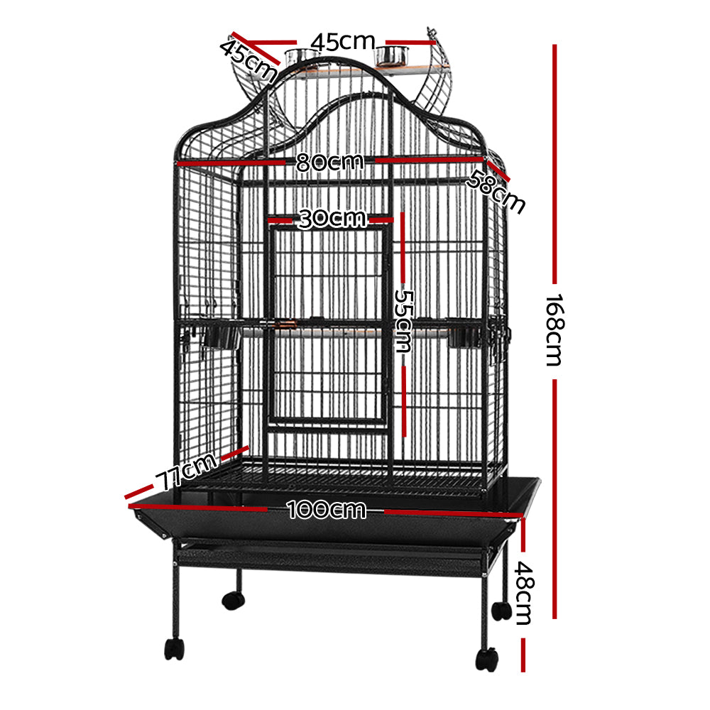 i.Pet Bird Cage Pet Cages Aviary 168CM Large Travel Stand Budgie Parrot Toys-Pet Care > Bird-PEROZ Accessories