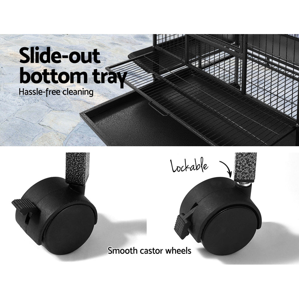 i.Pet Bird Cage Pet Cages Aviary 168CM Large Travel Stand Budgie Parrot Toys-Pet Care > Bird-PEROZ Accessories