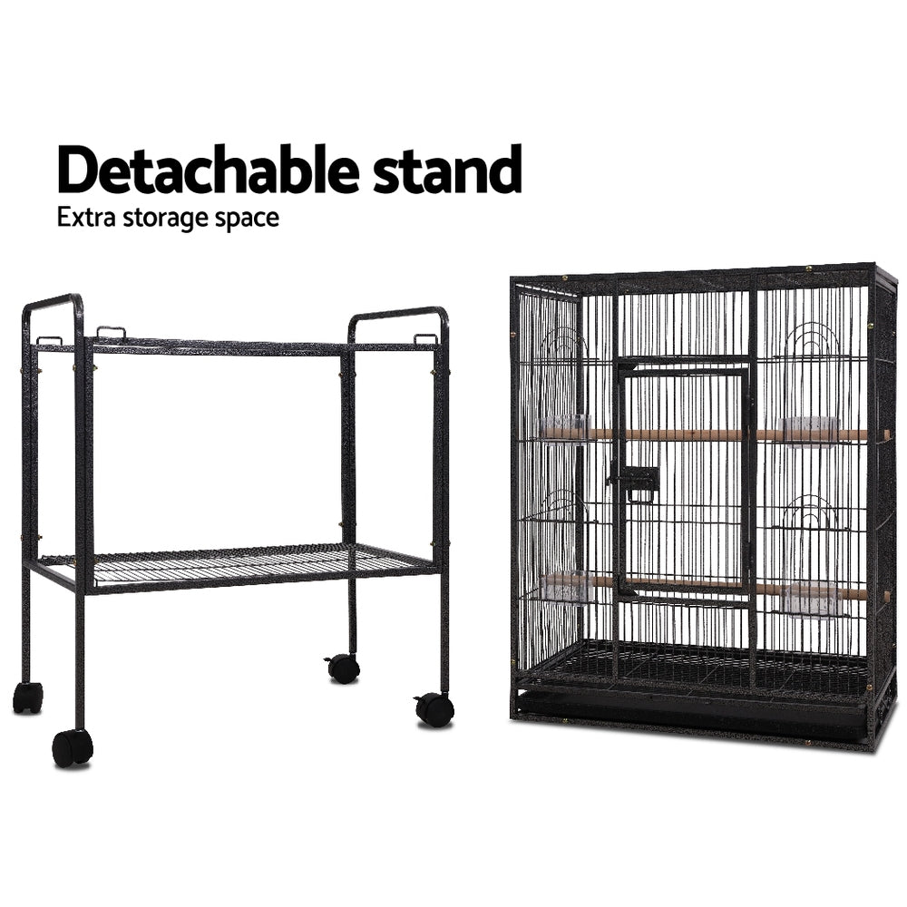 i.Pet Bird Cage Pet Cages Aviary 144CM Large Travel Stand Budgie Parrot Toys-Pet Care > Bird-PEROZ Accessories