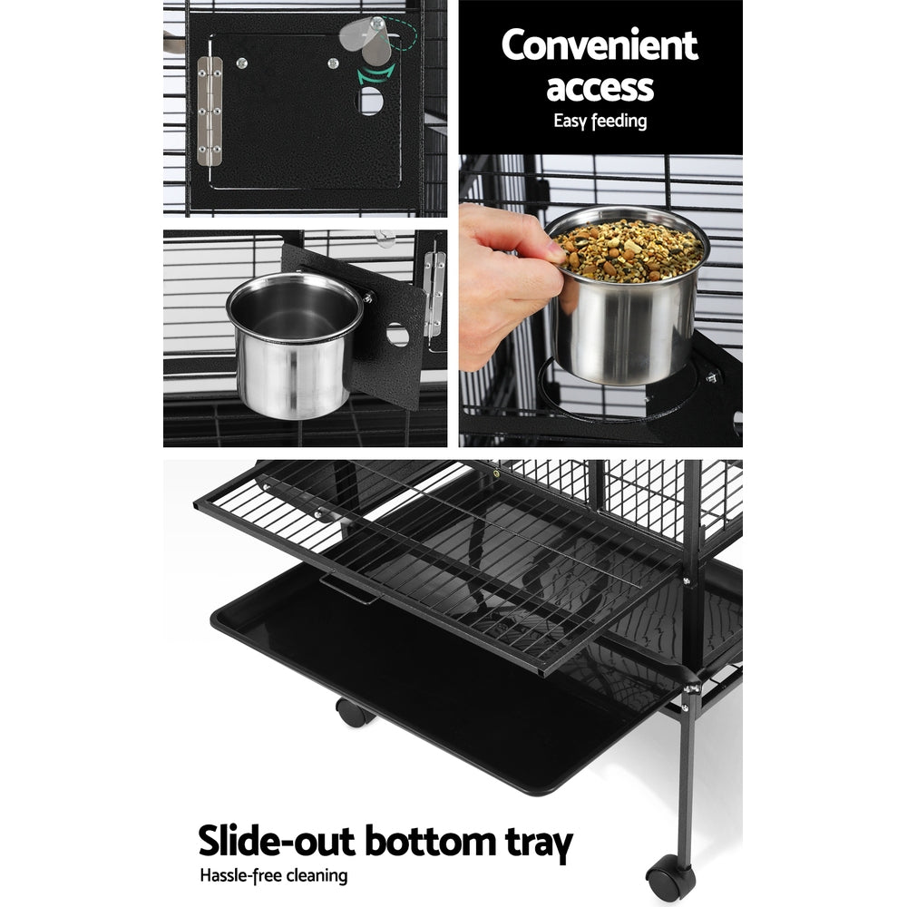 i.Pet Bird Cage Pet Cages Aviary 173CM Large Travel Stand Budgie Parrot Toys-Pet Care > Bird-PEROZ Accessories