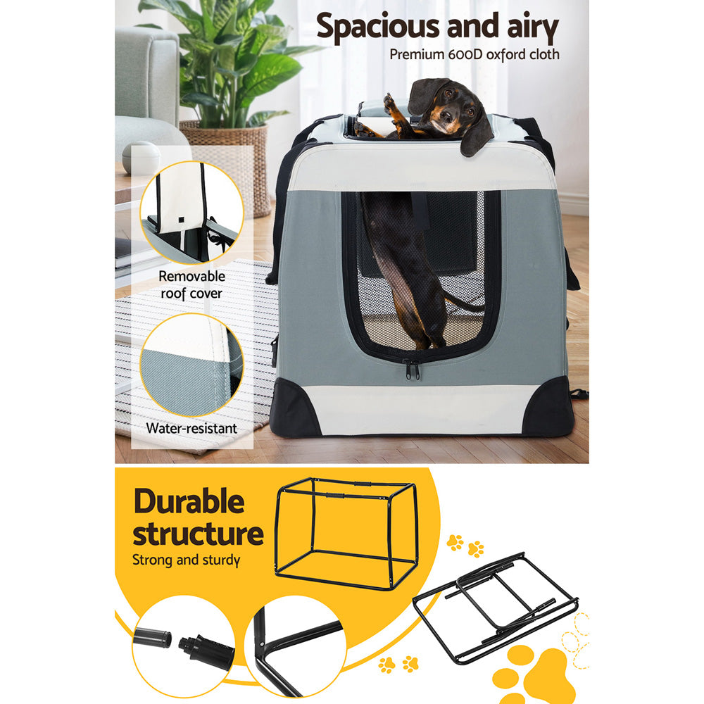 i.Pet Pet Carrier Soft Crate Dog Cat Travel Portable Cage Kennel Foldable 2XL-Pet Care > Dog Supplies-PEROZ Accessories