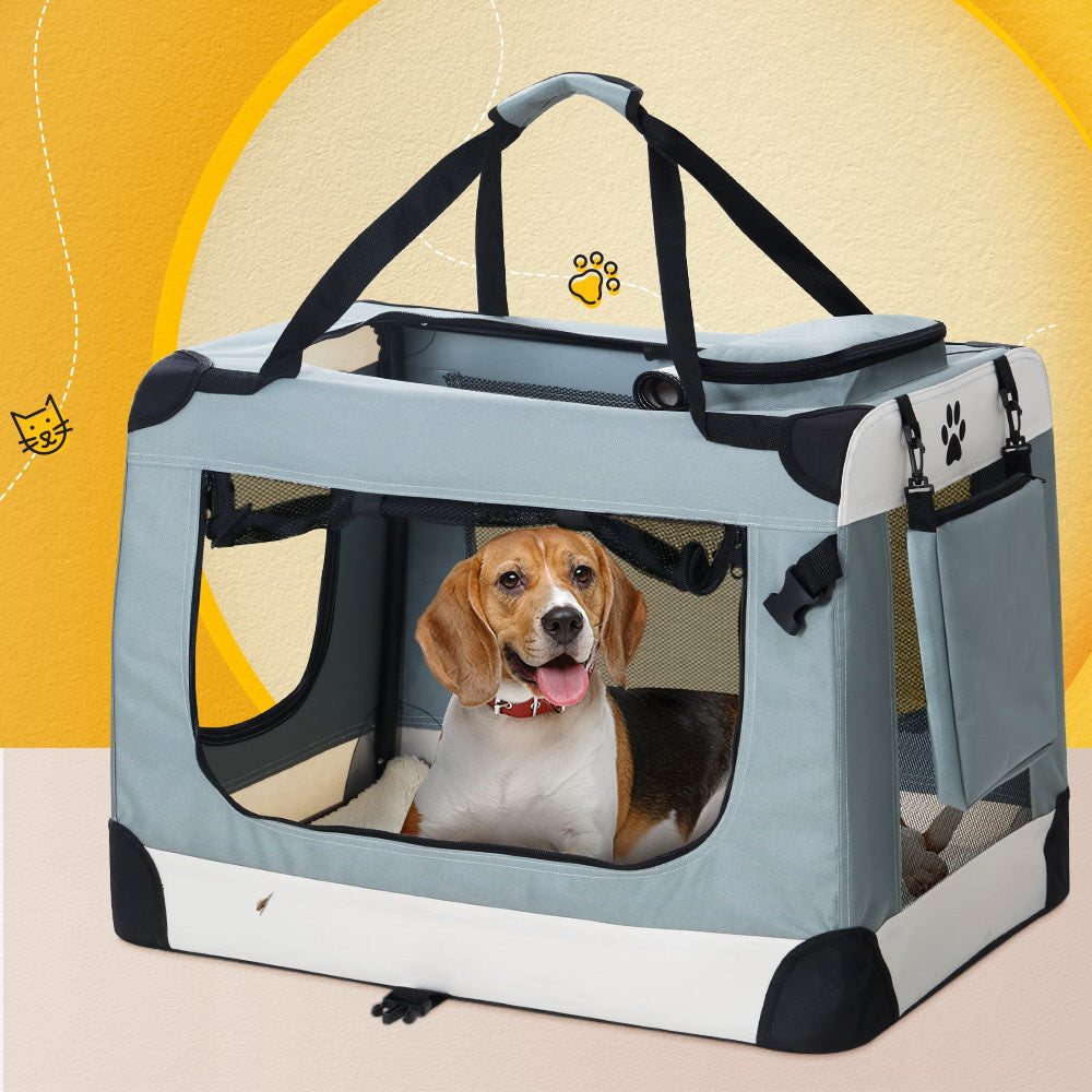 i.Pet Pet Carrier Soft Crate Dog Cat Travel Portable Cage Kennel Foldable 2XL-Pet Care > Dog Supplies-PEROZ Accessories
