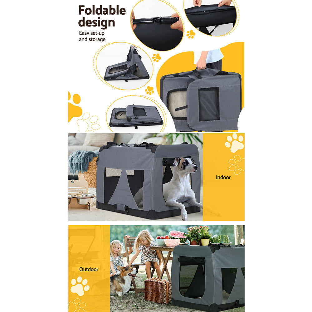 i.Pet Pet Carrier Soft Crate Dog Cat Travel Portable Cage Kennel Foldable 4XL-Pet Care > Dog Supplies-PEROZ Accessories