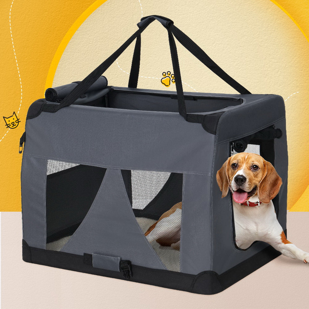 i.Pet Pet Carrier Soft Crate Dog Cat Travel Portable Cage Kennel Foldable 4XL-Pet Care > Dog Supplies-PEROZ Accessories
