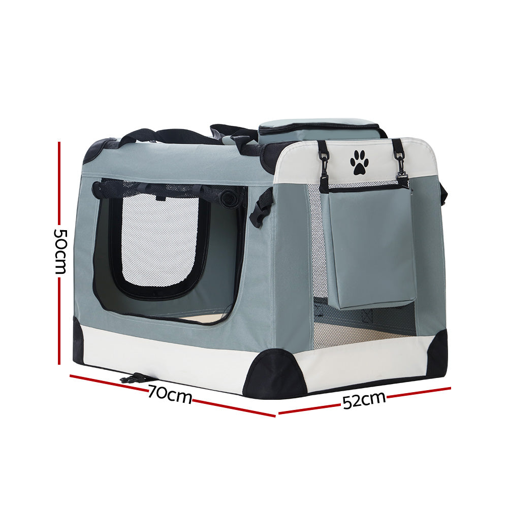 i.Pet Pet Carrier Large Soft Crate Dog Cat Travel Portable Cage Kennel Foldable-Pet Care > Dog Supplies-PEROZ Accessories