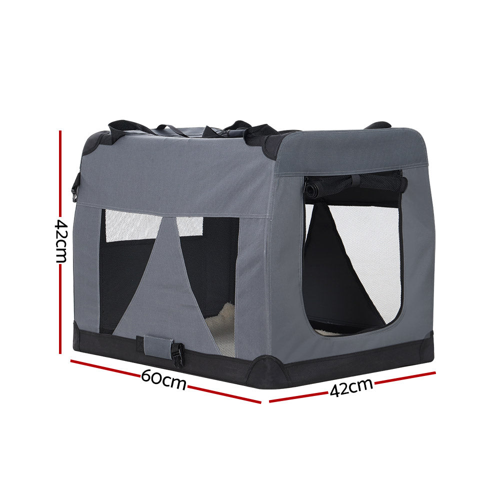 i.Pet Pet Carrier Soft Crate Dog Cat Travel Portable Cage Kennel Foldable Car M-Pet Care > Dog Supplies-PEROZ Accessories