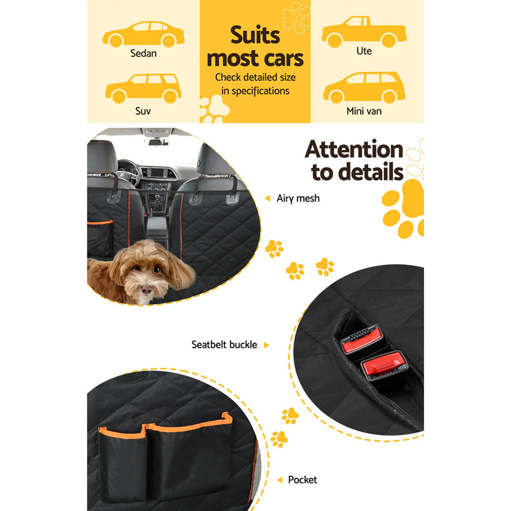 i.Pet Pet Car Seat Cover Dog Hammock Protector Back Waterproof Belt Non Slip Mat-Pet Care > Dog Supplies-PEROZ Accessories