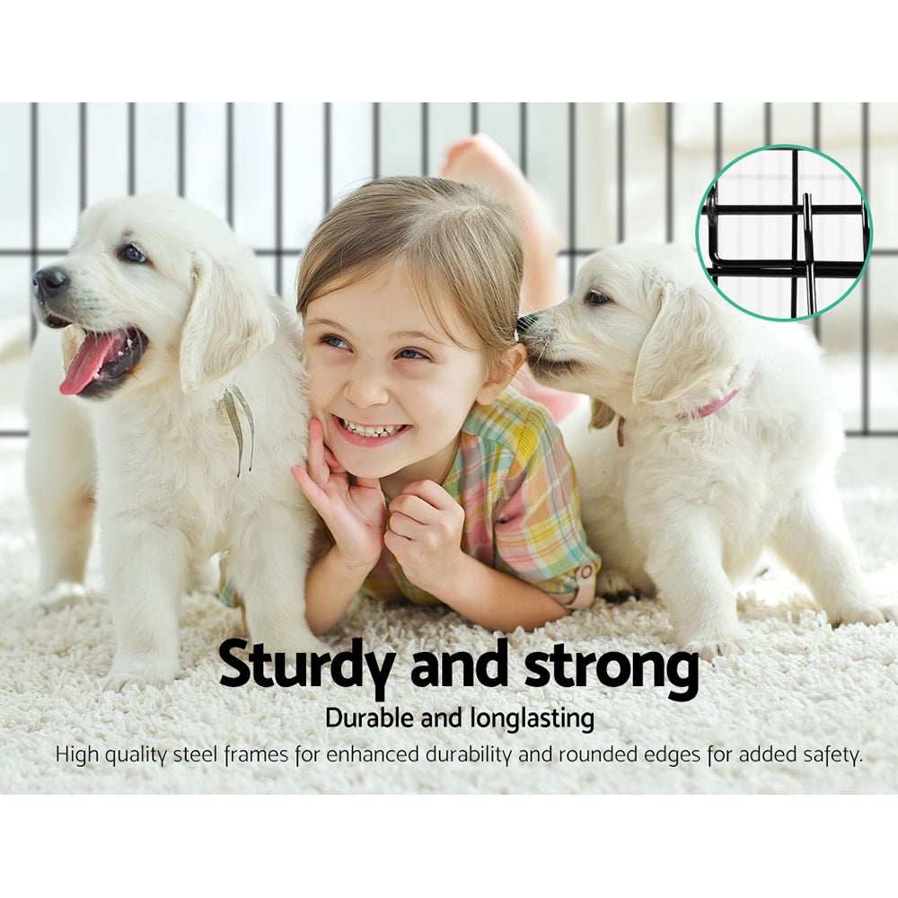 i.Pet Pet Dog Playpen 2X24" 8 Panel Puppy Exercise Cage Enclosure Fence-Pet Care > Dog Supplies-PEROZ Accessories