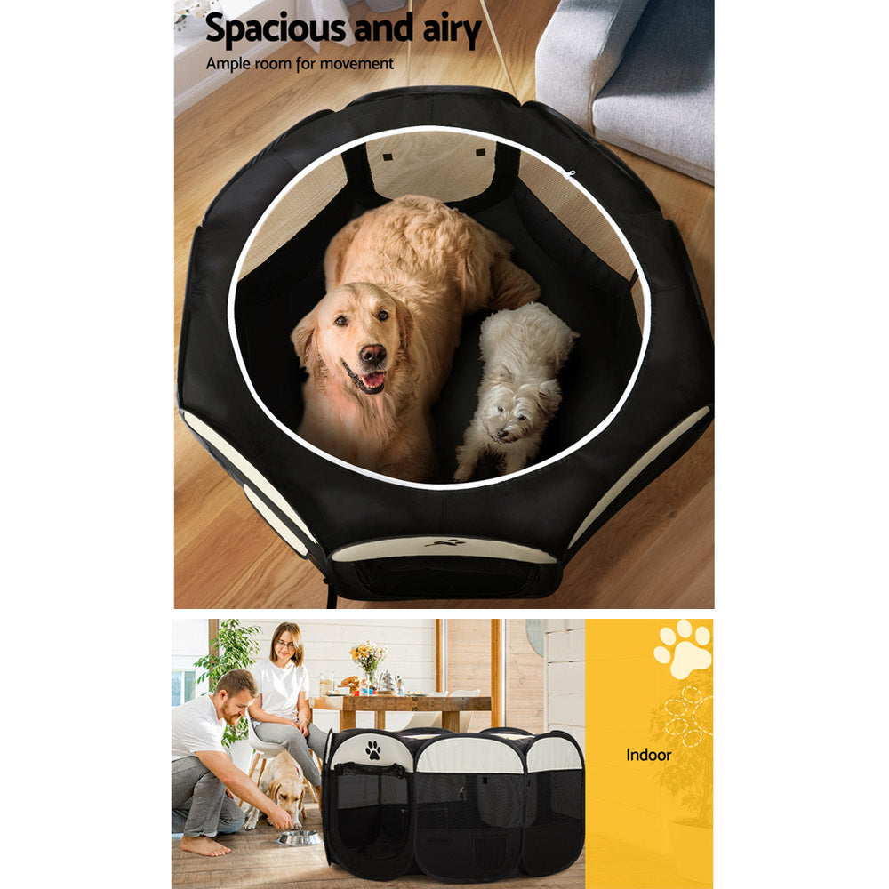 i.Pet Dog Playpen Pet Playpen Enclosure Crate 8 Panel Play Pen Tent Bag Fence Puppy 3XL-Pet Care > Dog Supplies-PEROZ Accessories