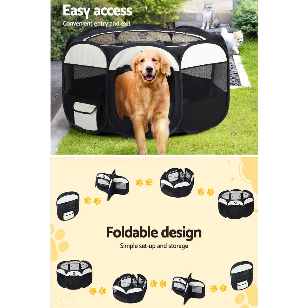 i.Pet Dog Playpen Pet Playpen Enclosure Crate 8 Panel Play Pen Tent Bag Fence Puppy 3XL-Pet Care > Dog Supplies-PEROZ Accessories