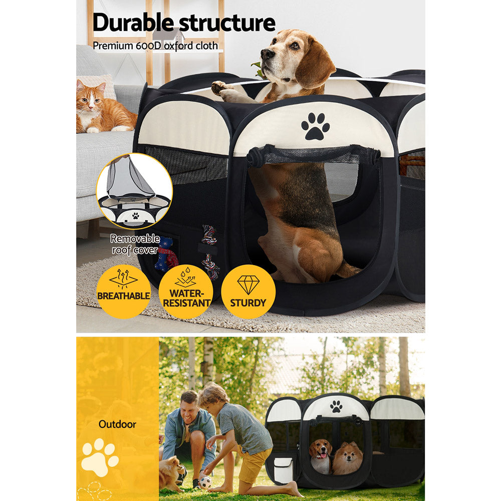 i.Pet Dog Playpen Pet Playpen Enclosure Crate 8 Panel Play Pen Tent Bag Fence Puppy 3XL-Pet Care > Dog Supplies-PEROZ Accessories