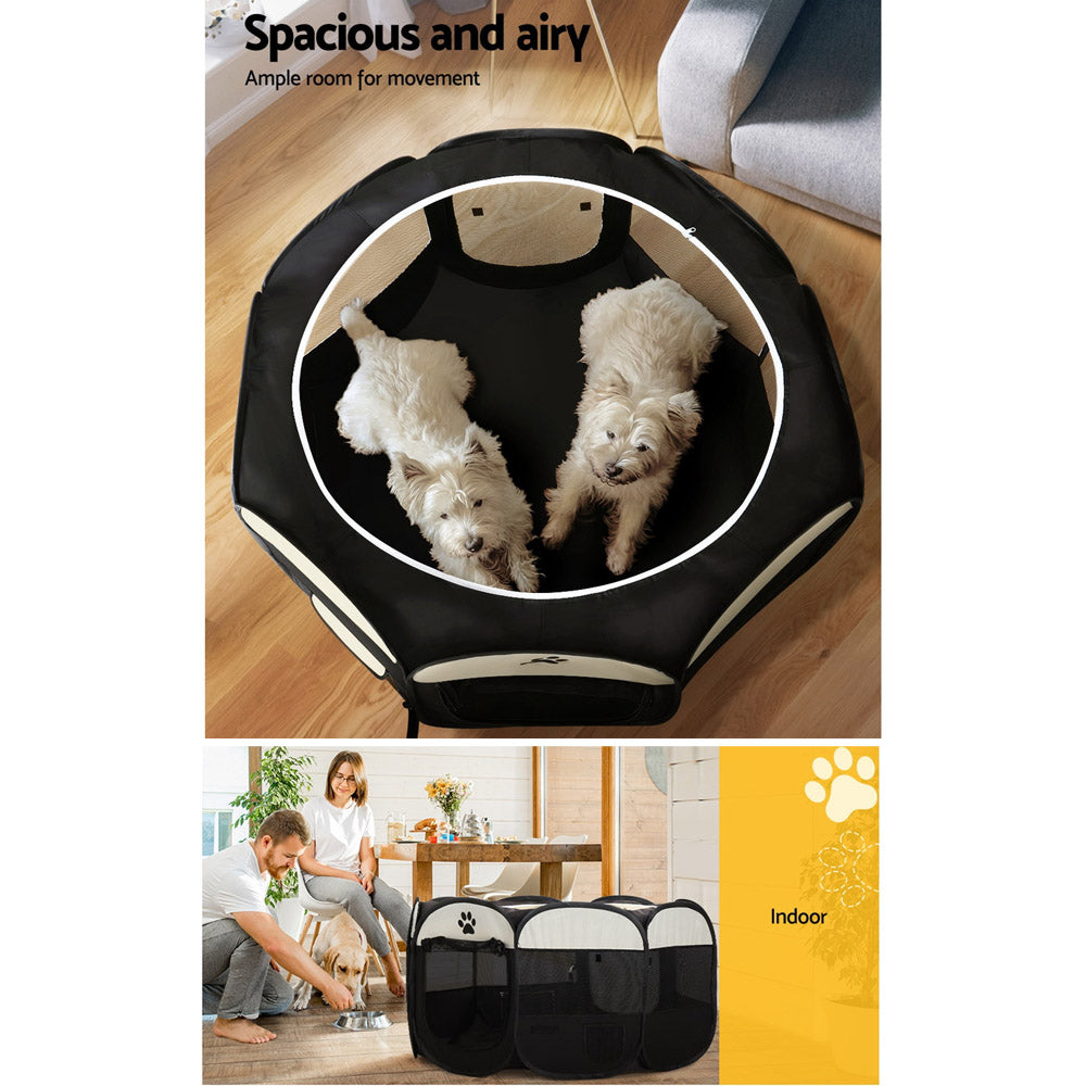 i.Pet Dog Playpen Pet Playpen Enclosure Crate 8 Panel Play Pen Tent Bag Fence Puppy XL-Pet Care > Dog Supplies-PEROZ Accessories