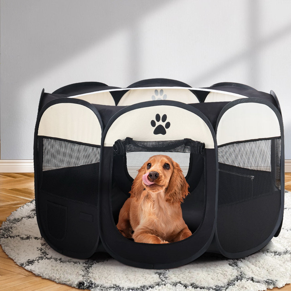 i.Pet Dog Playpen Pet Playpen Enclosure Crate 8 Panel Play Pen Tent Bag Fence Puppy XL-Pet Care > Dog Supplies-PEROZ Accessories