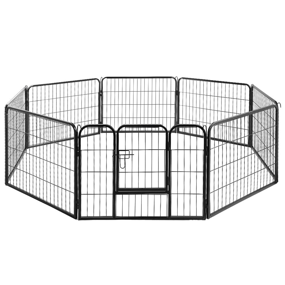 i.Pet Dog Playpen Pet Playpen 8 Panel Puppy Exercise Cage Enclosure Fence 80x60cm-Pet Care > Dog Supplies-PEROZ Accessories