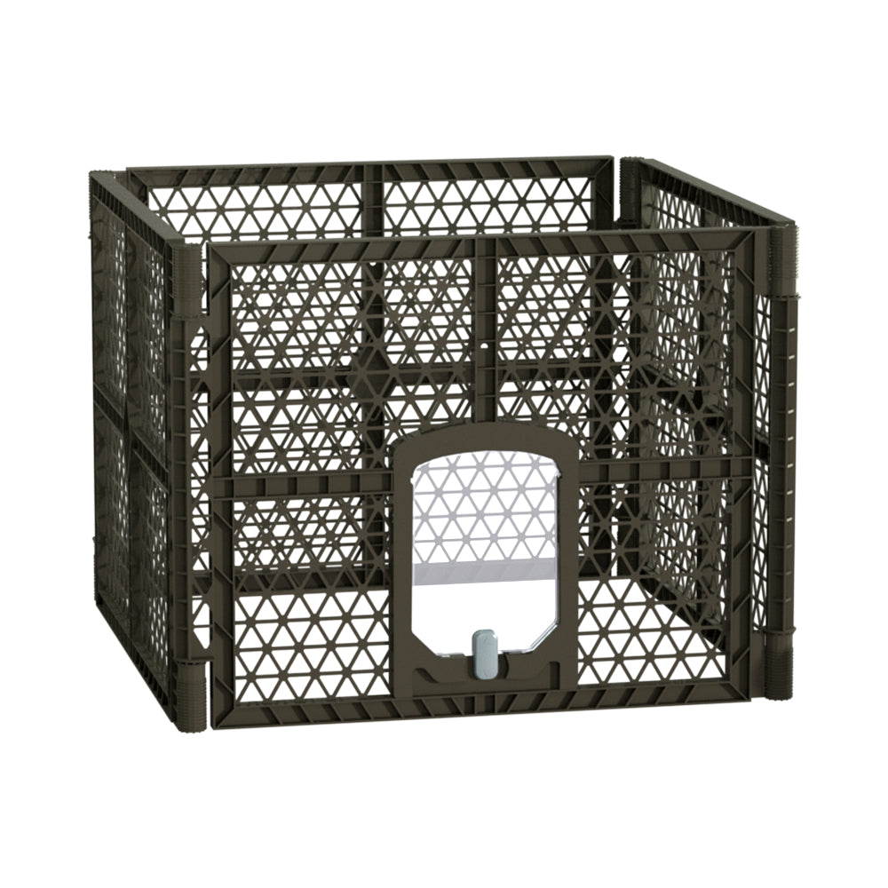 i.Pet Pet Dog Playpen Enclosure 4 Panel Fence Puppy Cage Plastic Play Pen Fold-Pet Care > Toys-PEROZ Accessories