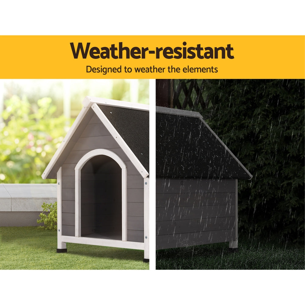 i.Pet Dog Kennel House Wooden Outdoor Indoor Puppy Pet House Weatherproof Large-Pet Care > Dog Supplies-PEROZ Accessories