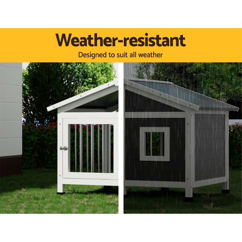 i.Pet Dog Kennel House Large Wooden Outdoor Pet Kennels Indoor Puppy Cabin Home-Pet Care > Dog Supplies-PEROZ Accessories